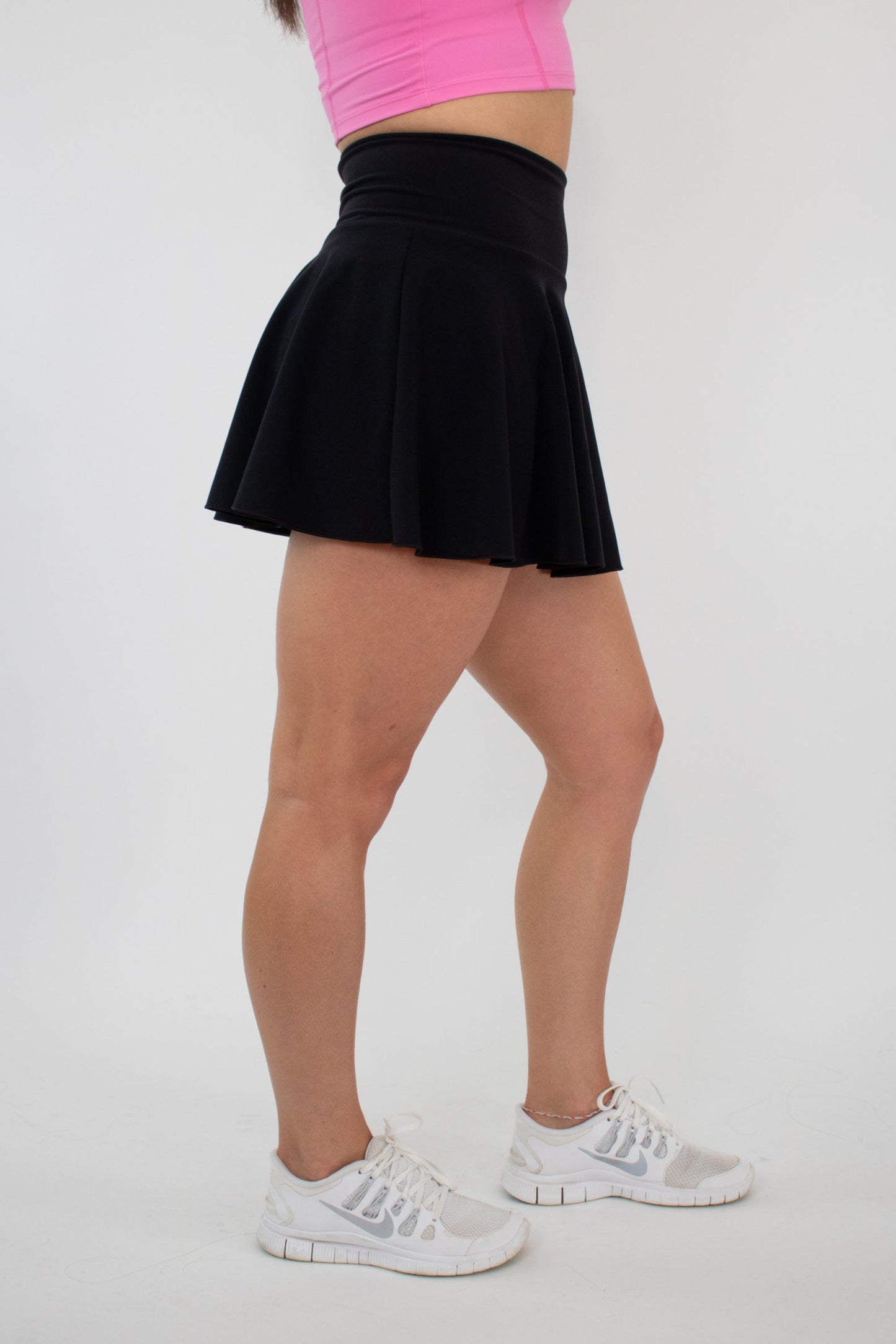 NEW 90's Inspired Roller Skate Mini Skirt - Black