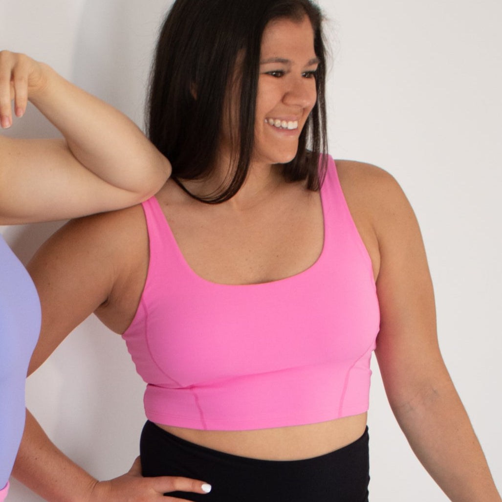 NEW 90's Inspired Roller Skate Crop Top - Bright Pink