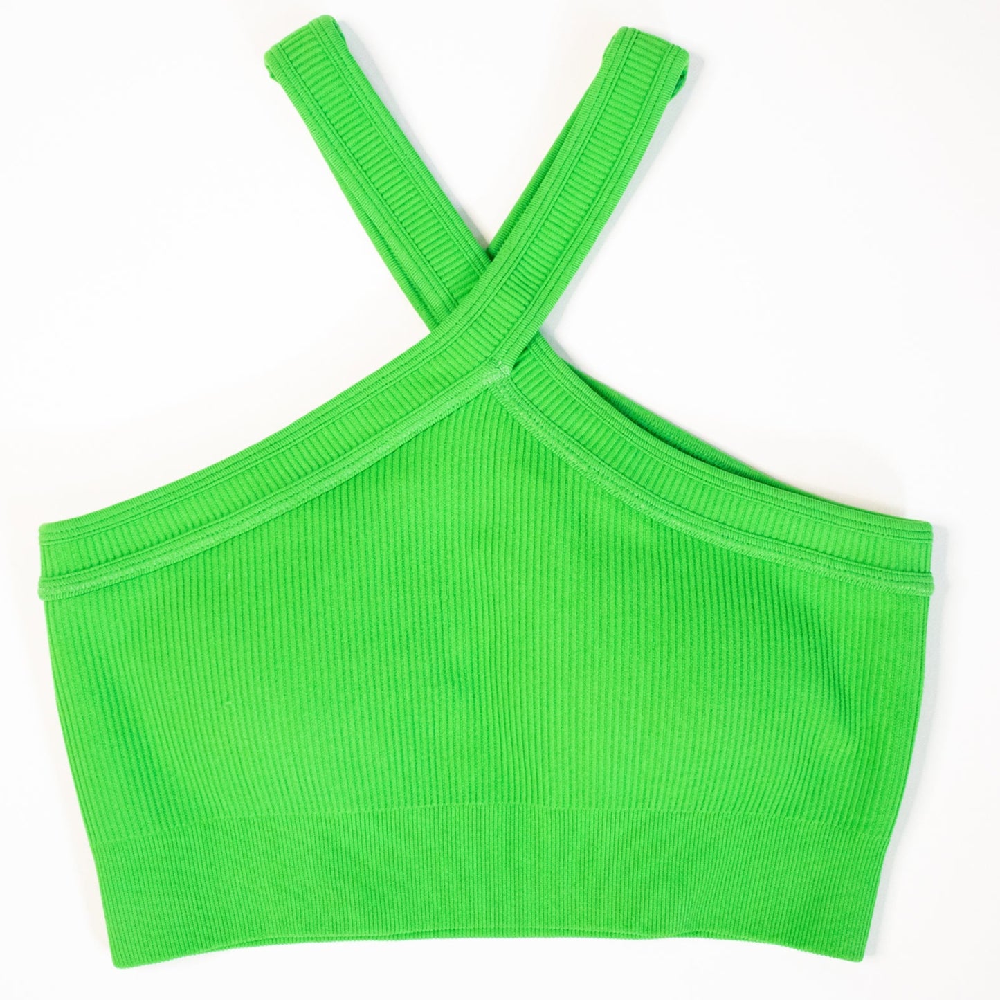 Size Medium NEW Kelly Green Embroidered Roller Skate Crop Top