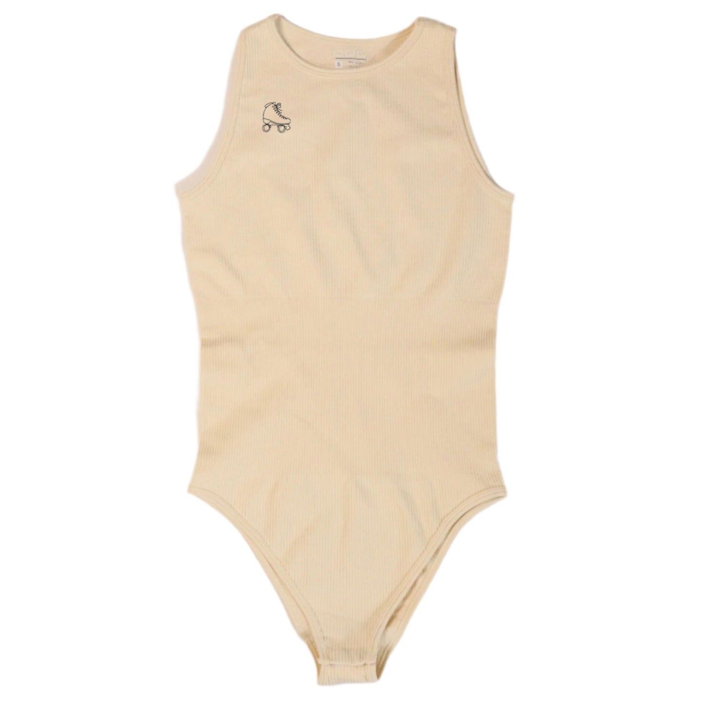 Size Small NEW Roller Skate Sleeveless Bodysuit - Cream