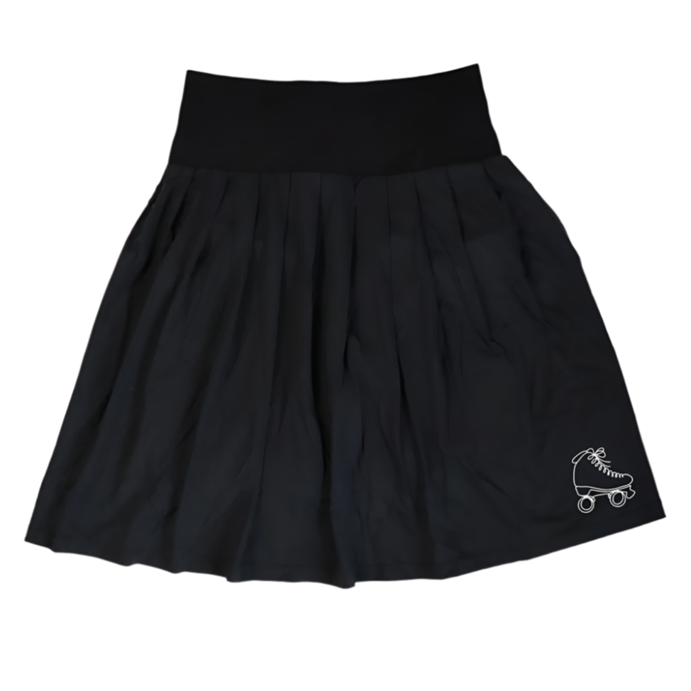 NEW Size Small 50's Inspired Roller Skate Skirt - 20" Length - Black