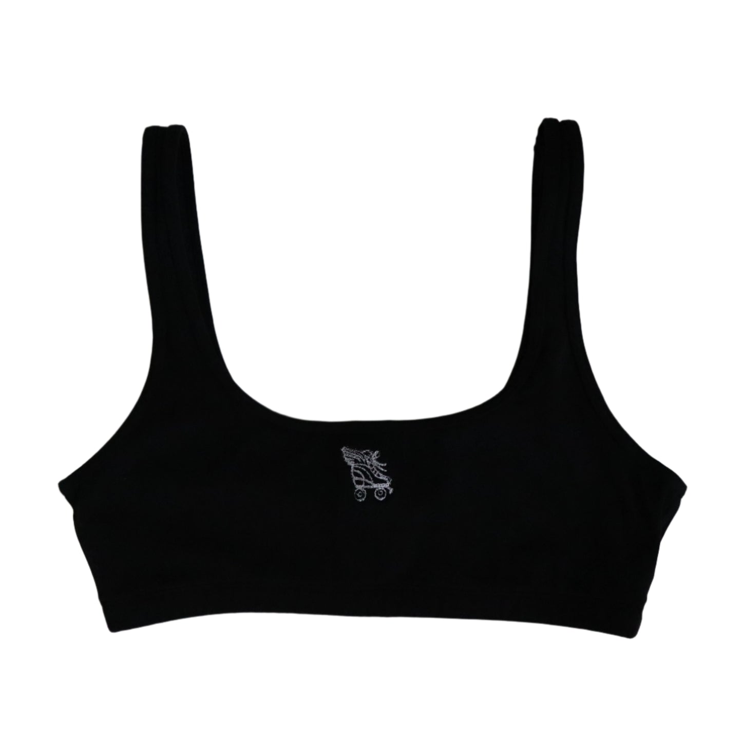 NEW Roller Skate Sports Bra (Front Logo)- Black