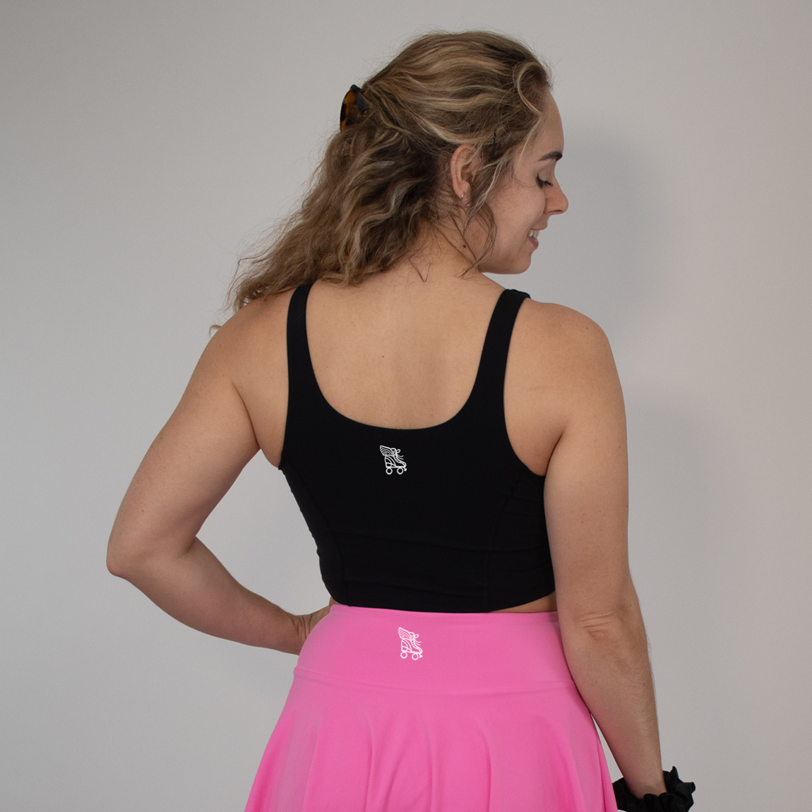 NEW 90's Inspired Roller Skate Crop Top - Black