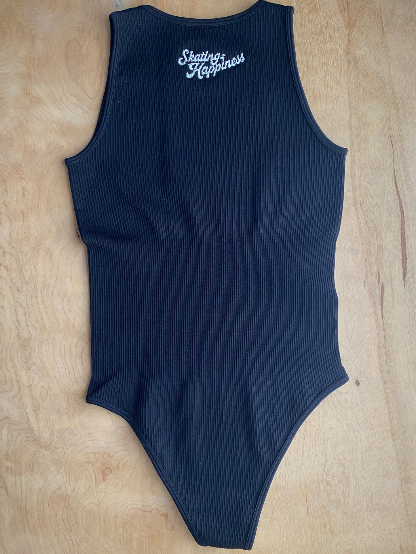 Size Small NEW Roller Skate Sleeveless Bodysuit - Black