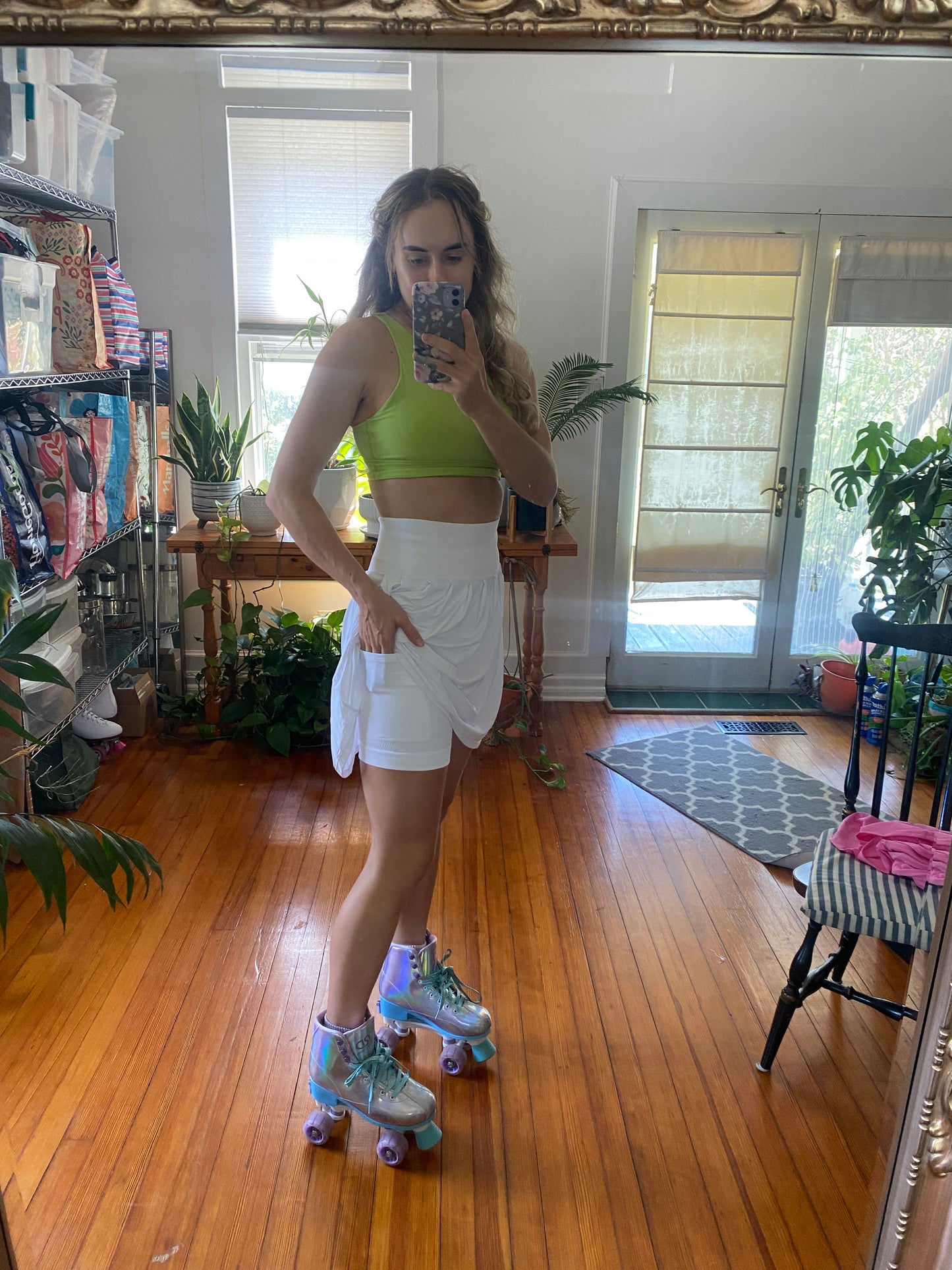 50's Inspired Roller Skate Skirt - 20" Length - White