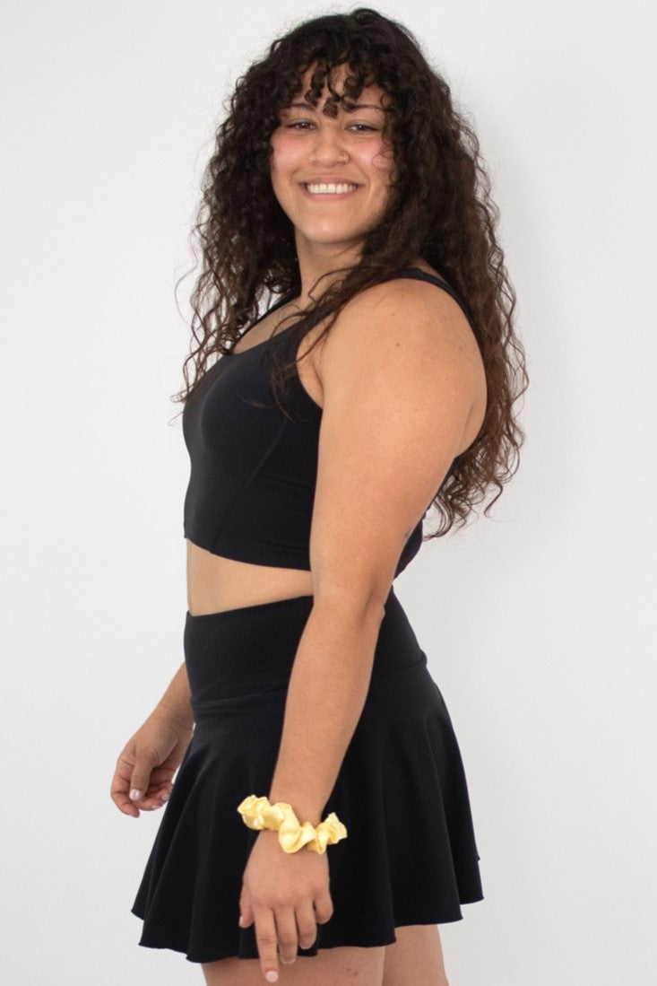 NEW 90's Inspired Roller Skate Crop Top - Black