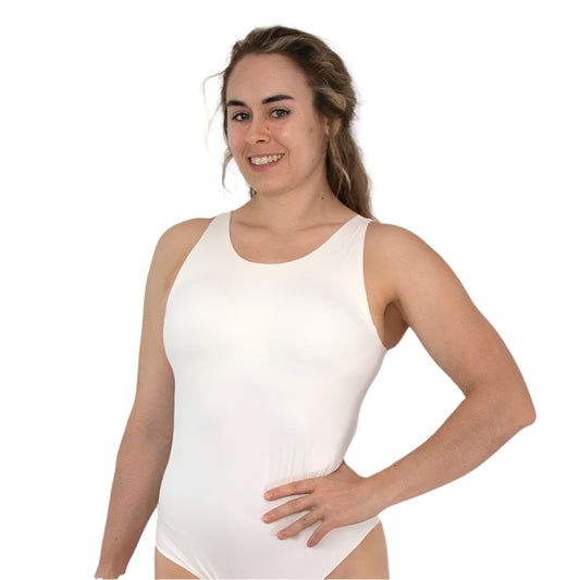 NEW Roller Skate Sleeveless Bodysuit - White