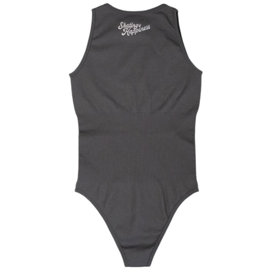 Size Small NEW Roller Skate Sleeveless Bodysuit - Grey