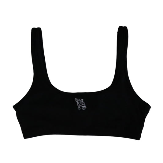 NEW Roller Skate Sports Bra (Front Logo)- Black