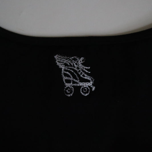 NEW Roller Skate Sports Bra (Front Logo)- Black
