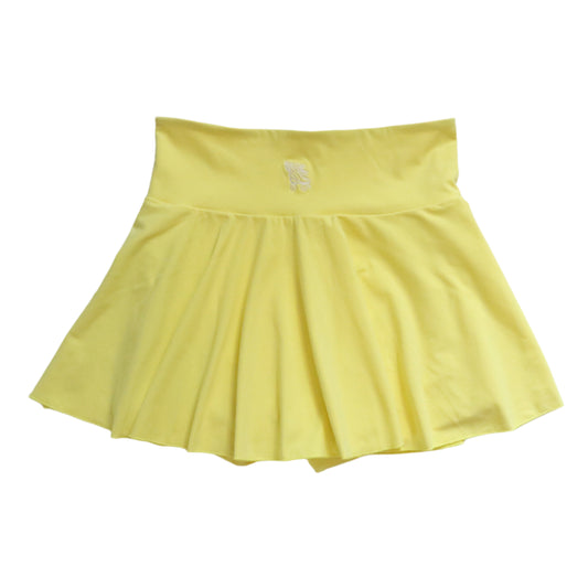 NEW 90's Inspired Roller Skate Mini Skirt - Butter Yellow