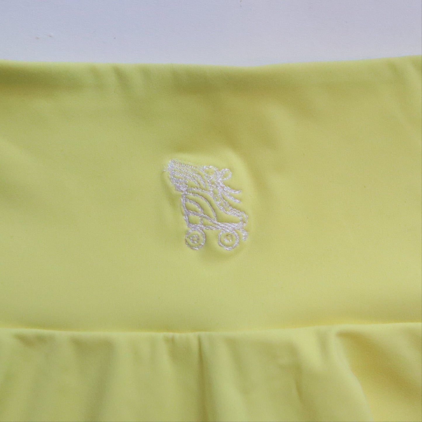 NEW 90's Inspired Roller Skate Mini Skirt - Butter Yellow