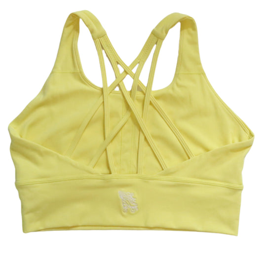 NEW 90's Inspired Roller Skate Sports Bra - Butter Yellow