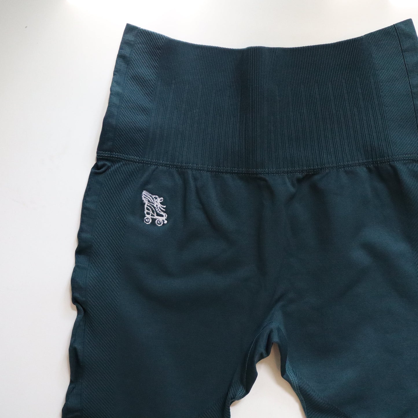 Size MEDIUM/SMALL New Compression Roller Skate Leggings - Dark Teal
