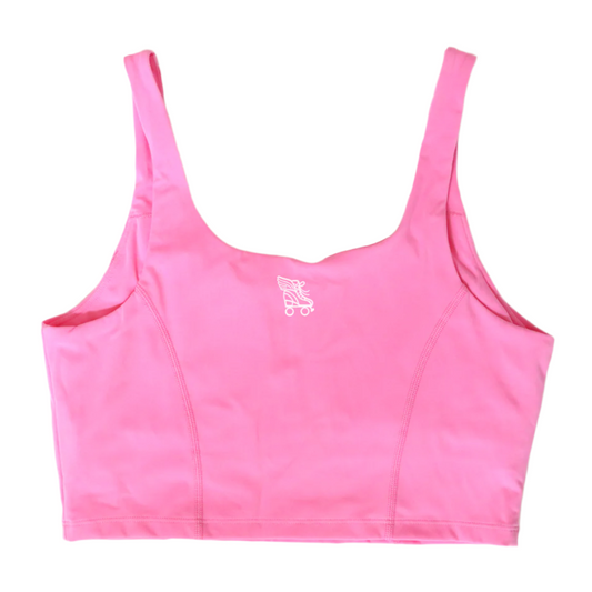 NEW 90's Inspired Roller Skate Crop Top - Bright Pink