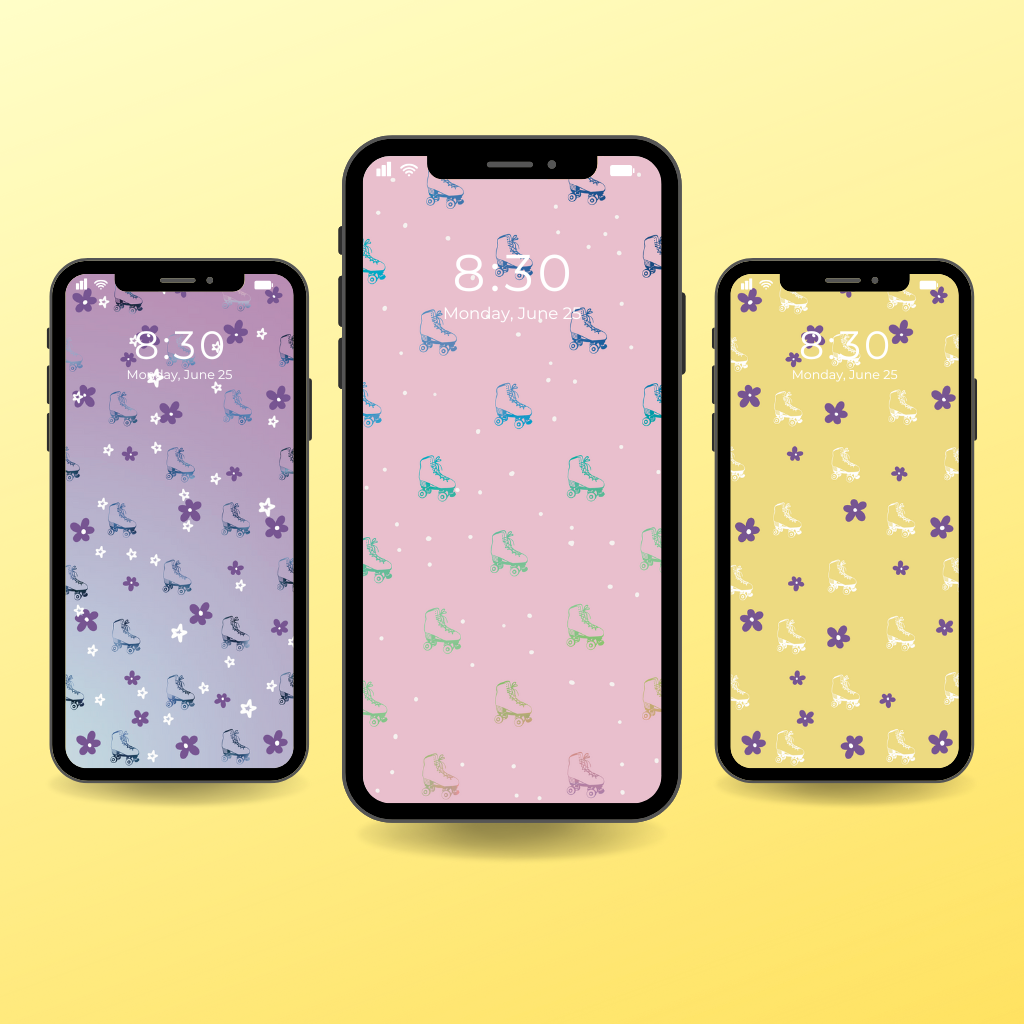 Roller Skate iPhone Wallpaper Pack | Free Digital Download