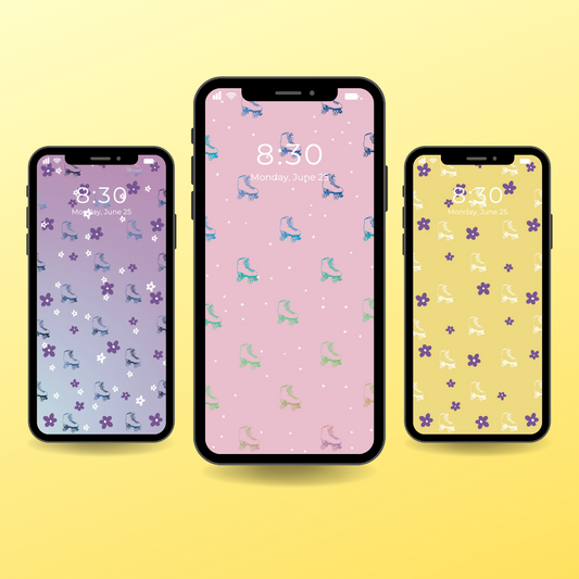 Roller Skate iPhone Wallpaper Pack | Free Digital Download